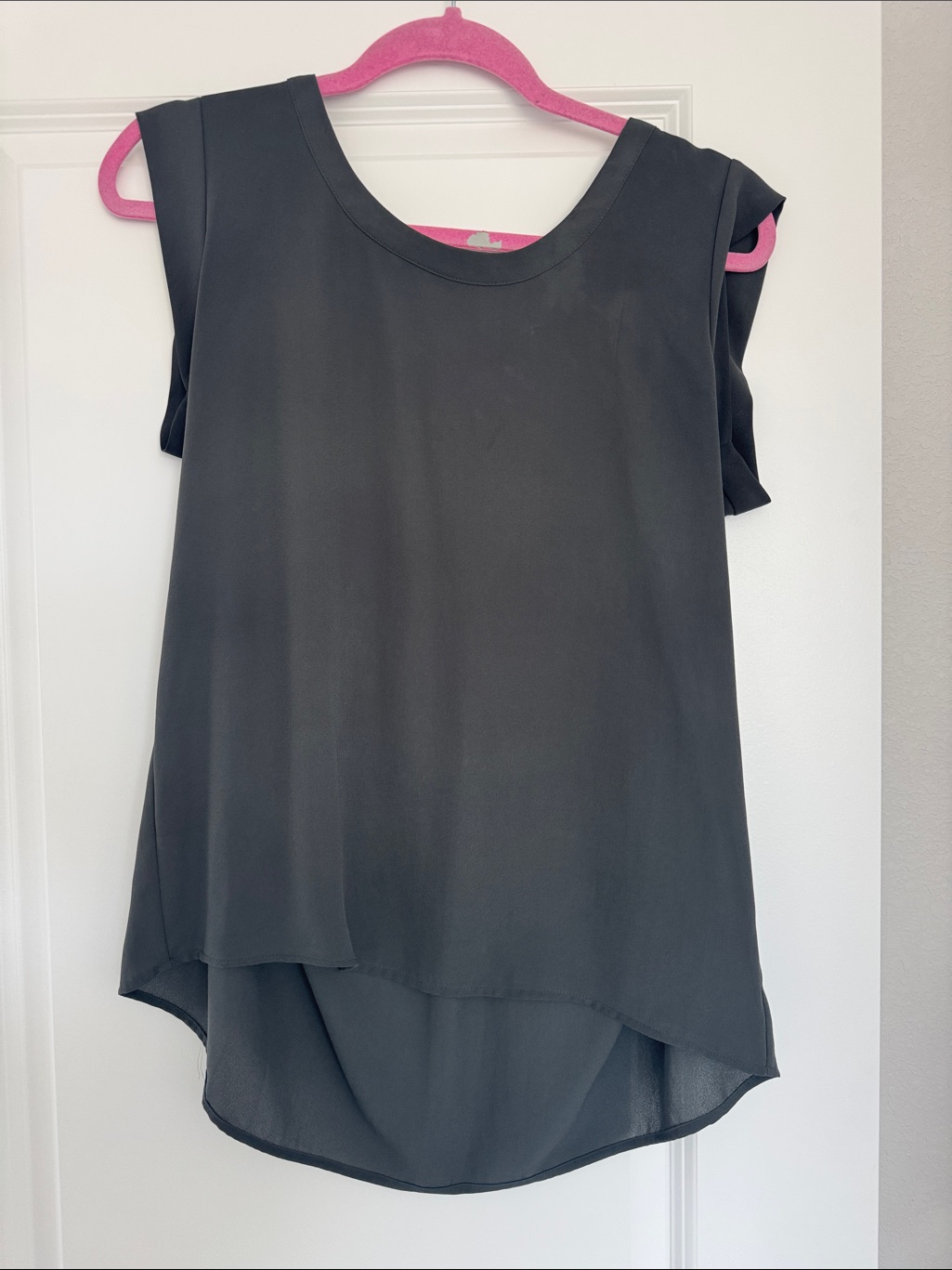 Pleione Women’s Black Sleeveless Layered Blouse